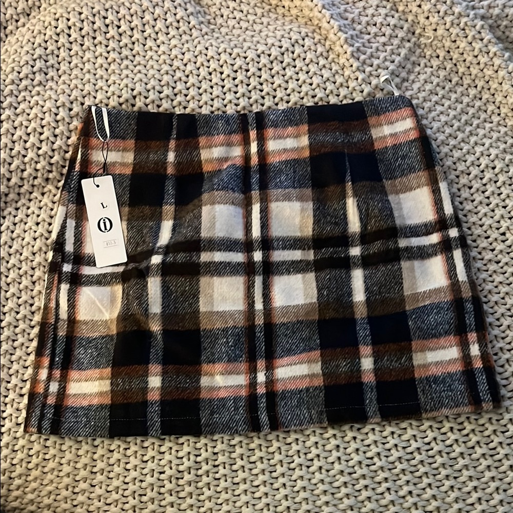Plaid Mini Skirt for Casual Work